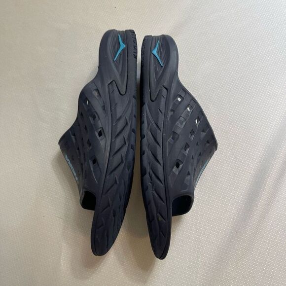 Hoka One One Ora Recovery Navy Blue Sandals Slides Size 13M - Picture 6 of 16
